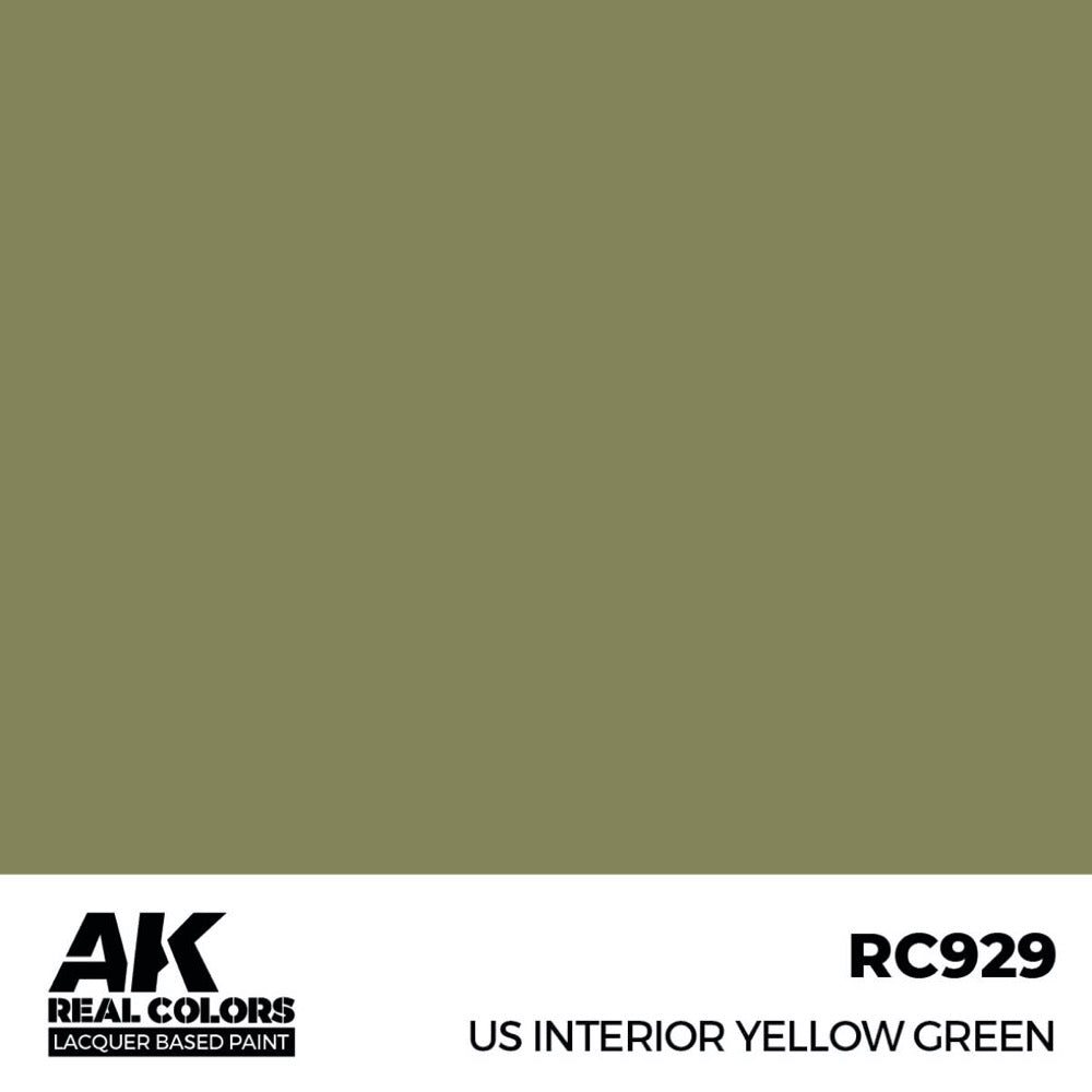 AK Interactive RC929 Real Colors US Interior Yellow Green 17ml Lacquer Paint