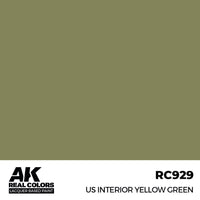 AK Interactive RC929 Real Colors US Interior Yellow Green 17ml Lacquer Paint
