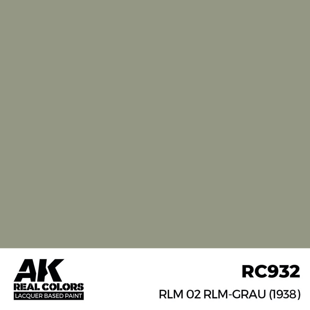 AK Interactive RC932 Real Colors RLM 02 RLM-GRAU 1938 17ml Lacquer Paint