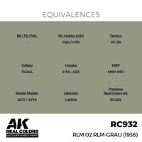 AK Interactive RC932 Real Colors RLM 02 RLM-GRAU 1938 17ml Lacquer Paint