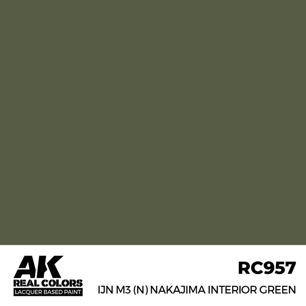 AK Interactive RC957 Real Colors IJN M3 N Nakajima Interior Green 17ml Lacquer Paint