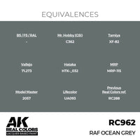 AK Interactive RC962 Real Colors RAF Ocean Grey 17ml Lacquer Paint