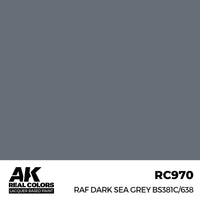 AK Interactive RC970 Real Colors RAF Dark Sea Grey BS381C/638 17ml Lacquer Paint