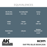 AK Interactive RC971 Real Colors RAF PRU Blue BS381C/636 17ml Lacquer Paint