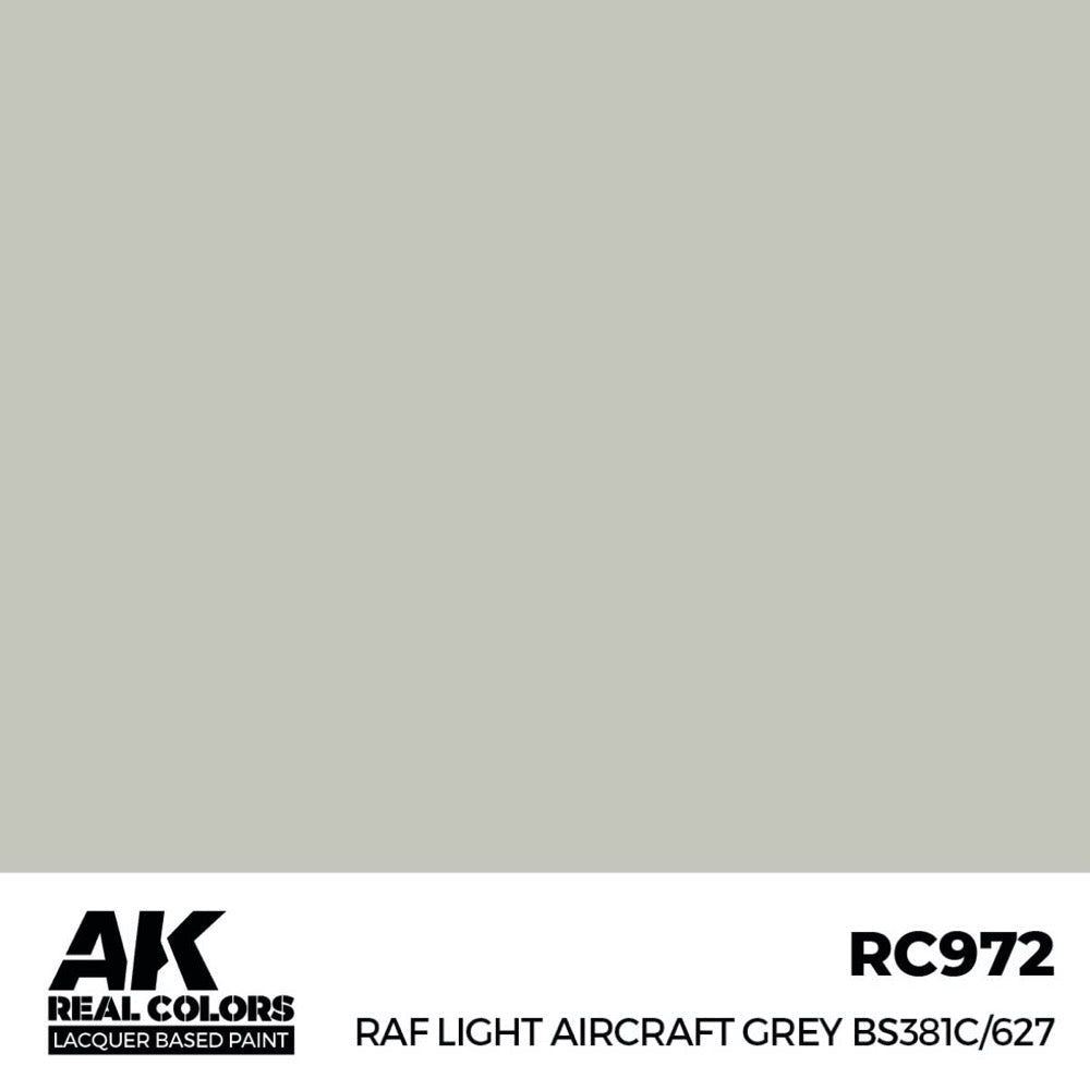 AK Interactive RC972 Real Colors RAF Light Aircraft Grey BS381C/627 17ml Lacquer Paint