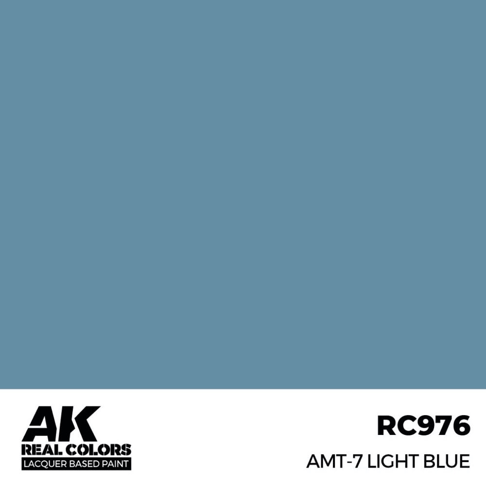 AK Interactive RC976 Real Colors AMT-7 Light Blue 17ml Lacquer Paint