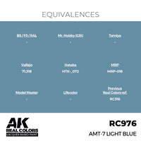 AK Interactive RC976 Real Colors AMT-7 Light Blue 17ml Lacquer Paint