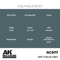 AK Interactive RC977 Real Colors AMT-11 Blue Grey 17ml Lacquer Paint