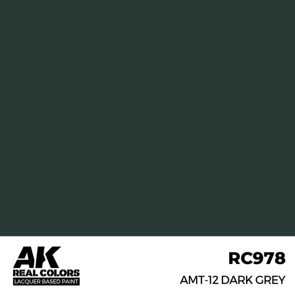 AK Interactive RC978 Real Colors AMT-12 Dark Grey 17ml Lacquer Paint