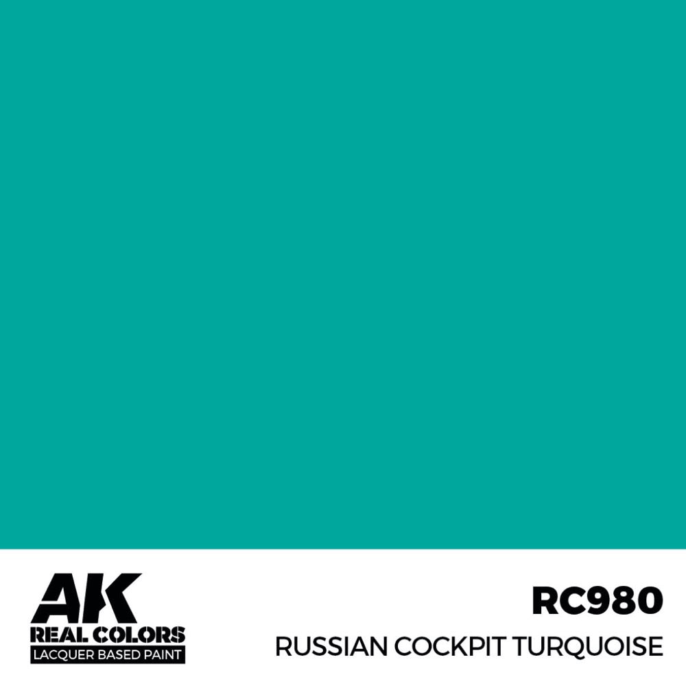 AK Interactive RC980 Real Colors Russian Cockpit Torquoise 17ml Lacquer Paint