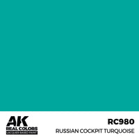 AK Interactive RC980 Real Colors Russian Cockpit Torquoise 17ml Lacquer Paint