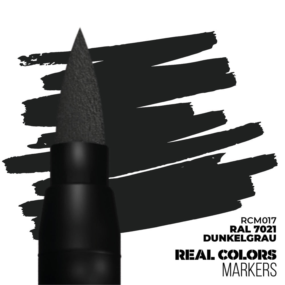 AK interactive RC017 Real Colors Markers RAL 7021 Dunkelgrau
