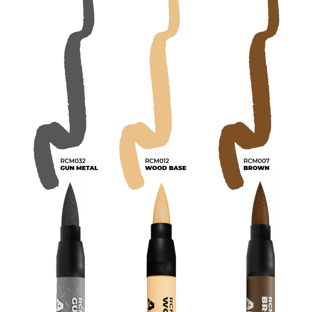 AK interactive RC101 Real Colors Markers Tools Set x 3