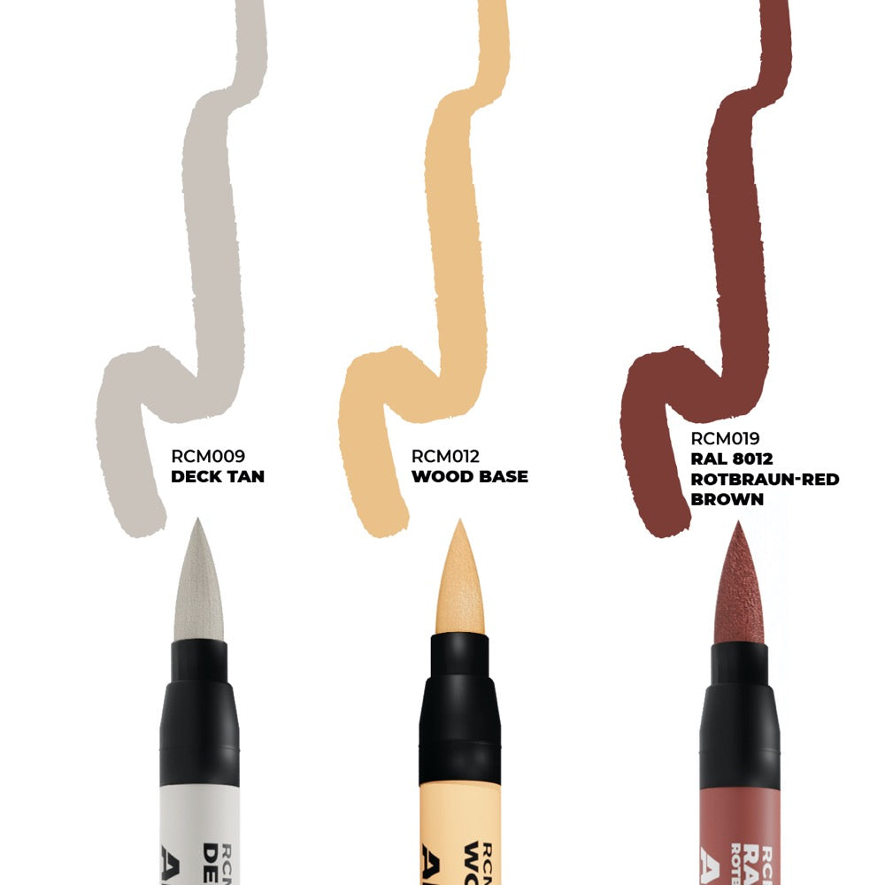 AK interactive RC104 Real Colors Markers Ships and Decks Set x 3