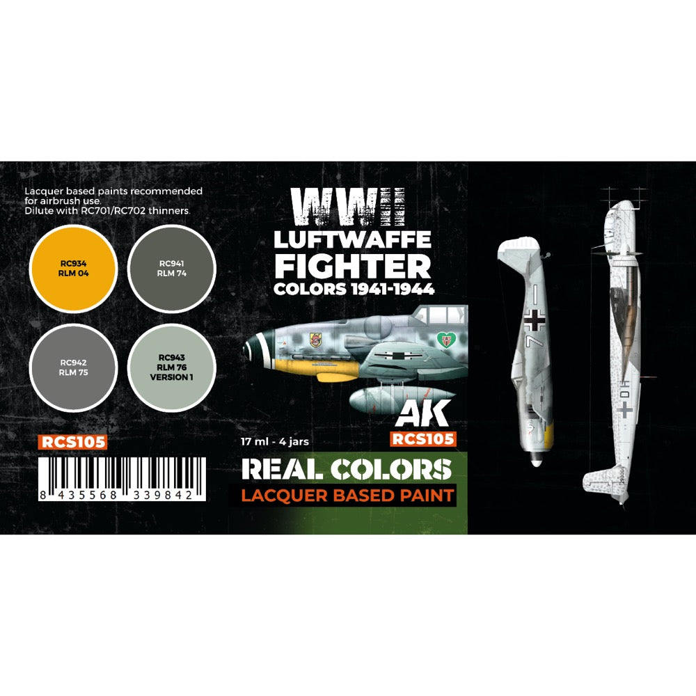 AK Interactive RCS105 Real Colors Set Luftwaffe Fighter Colours 1941-1944
