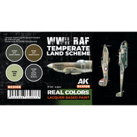 AK Interactive RCS108 Real Colors Set WWII RAF Temperate Land Scheme