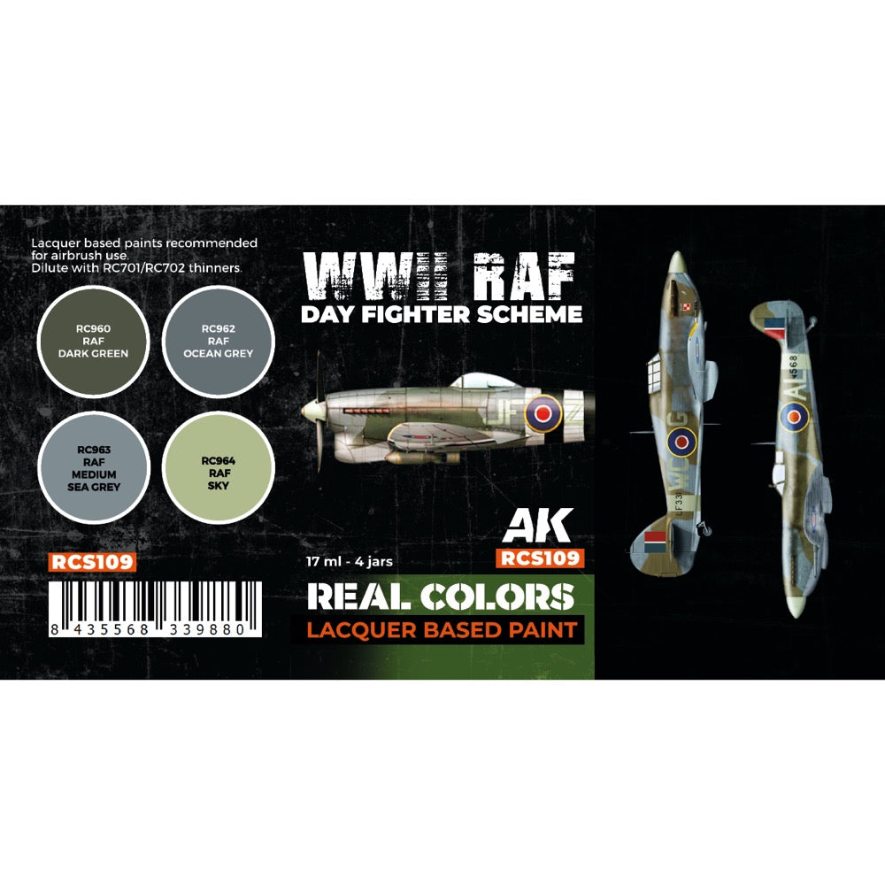 AK Interactive RCS109 Real Colors Set WWII RAF Day Fighter Scheme
