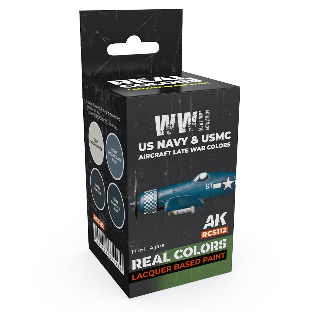 AK Interactive RCS112 Real Colors Set WWII US Navy & USMC Aircraft Late War Colours
