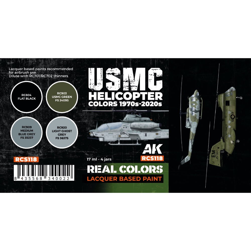 AK Interactive RCS118 Real Colors Set USMC Helicopter Colours 1970s-today