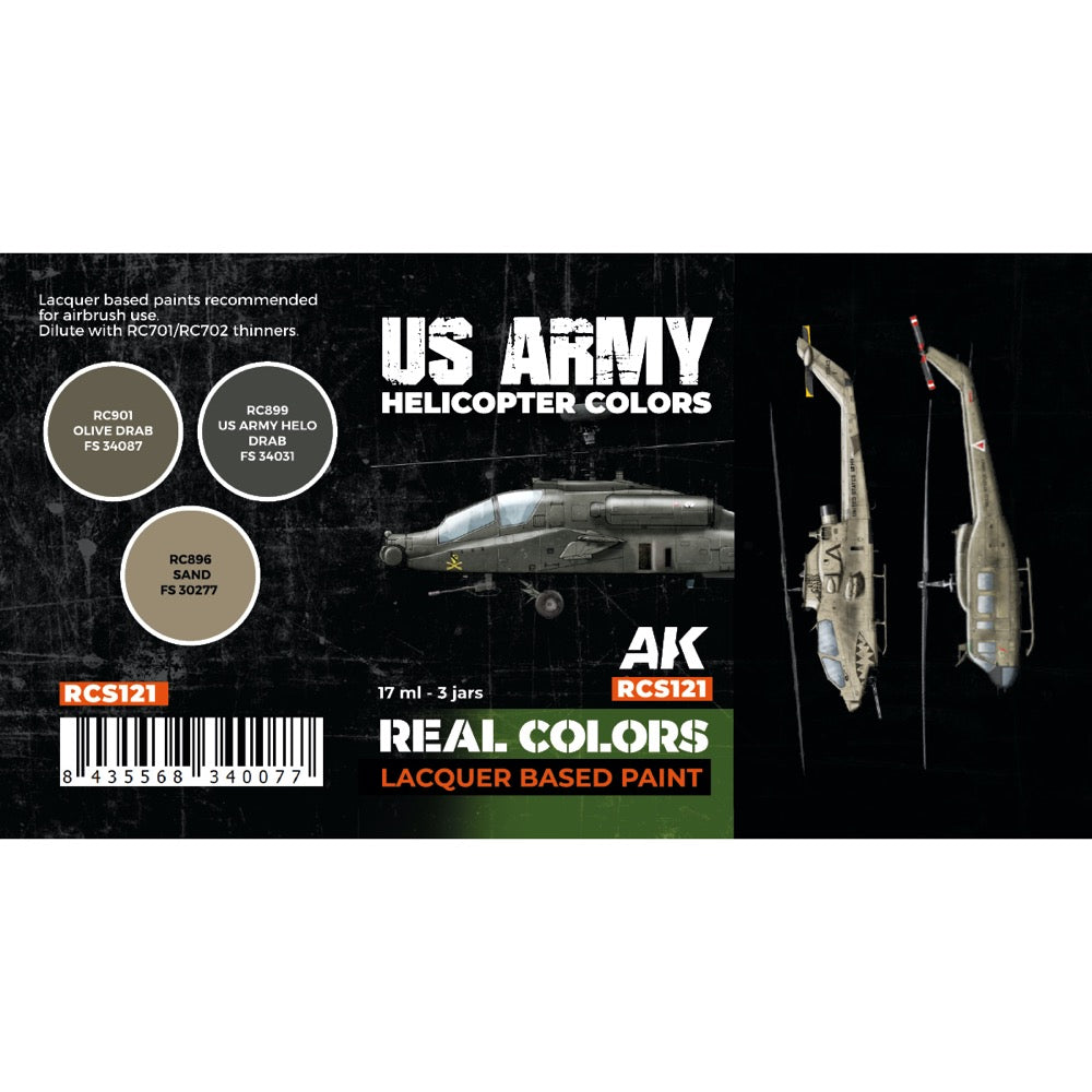 AK Interactive RCS121 Real Colors Set US Army Helicopter Colours