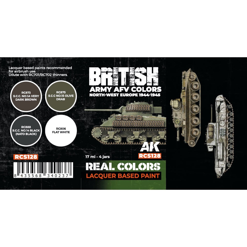 AK Interactive RCS128 Real Colors Set British Army AFV Colours