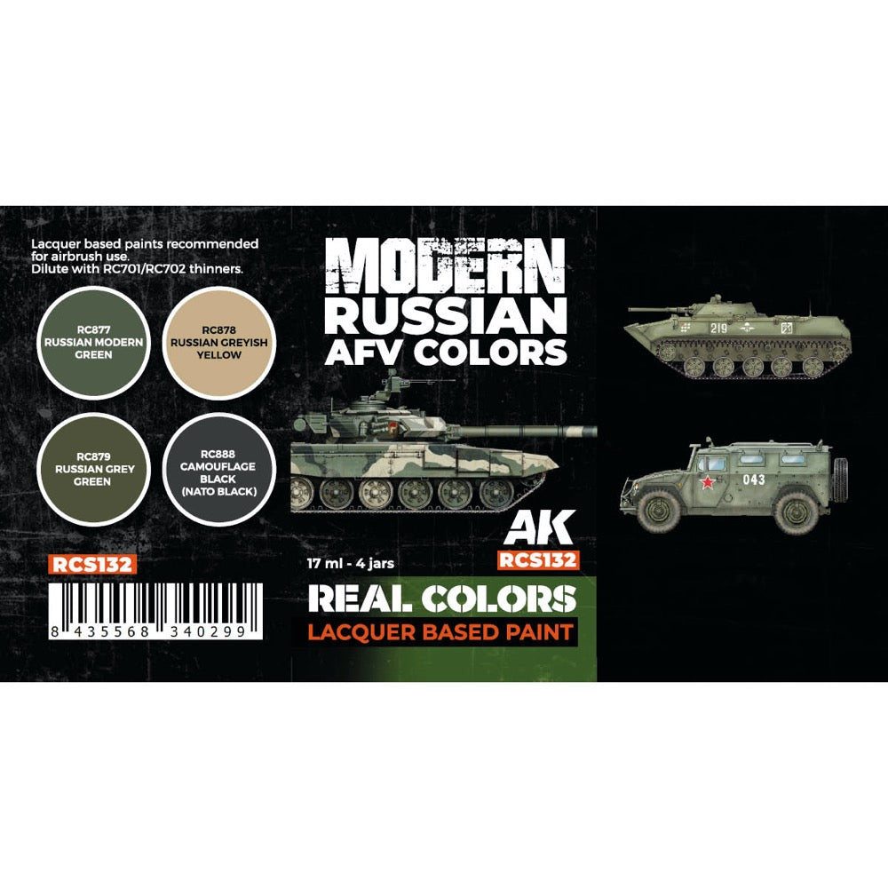 AK Interactive RCS132 Real Colors Set Modern Russian AFV Colours