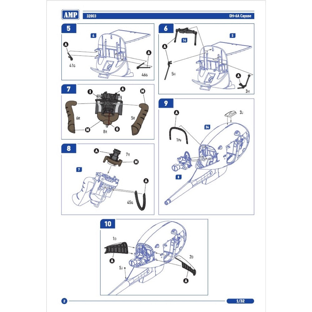 AMP 1/32 Hughes OH-6 Cayuse Profi Pack