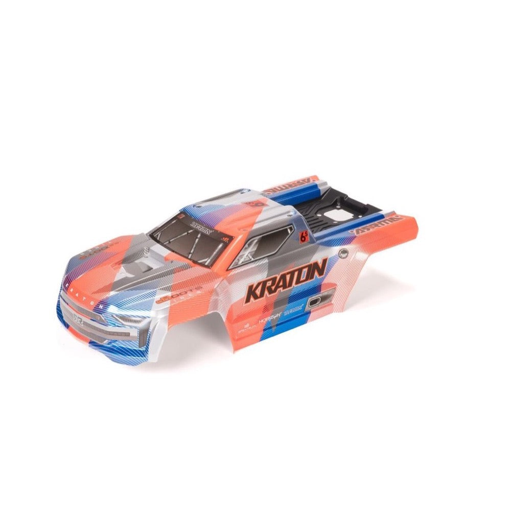 Arrma ARA-1517 Painted Decaled and Trimmed Body Kraton 6S Blue and Orange