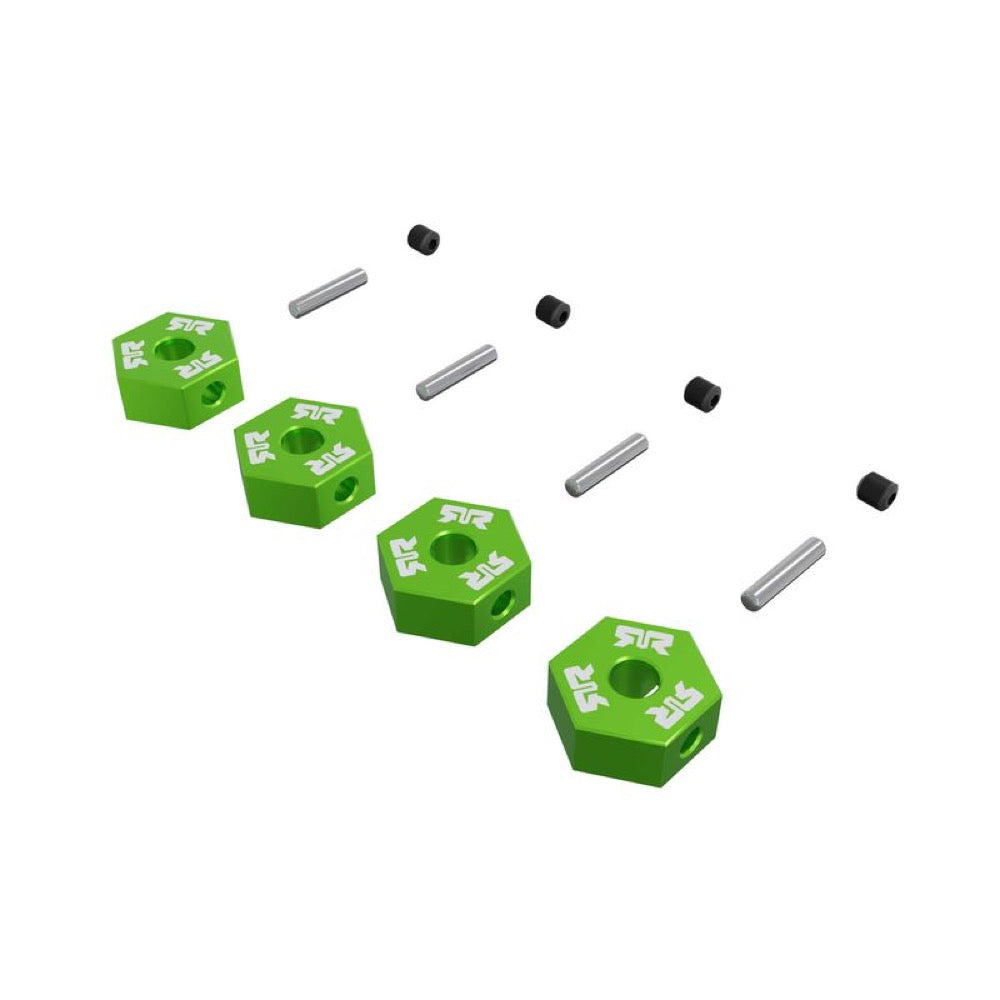 Arrma ARA-3118 12mm Metal Wheel Hex Set 4pcs Green
