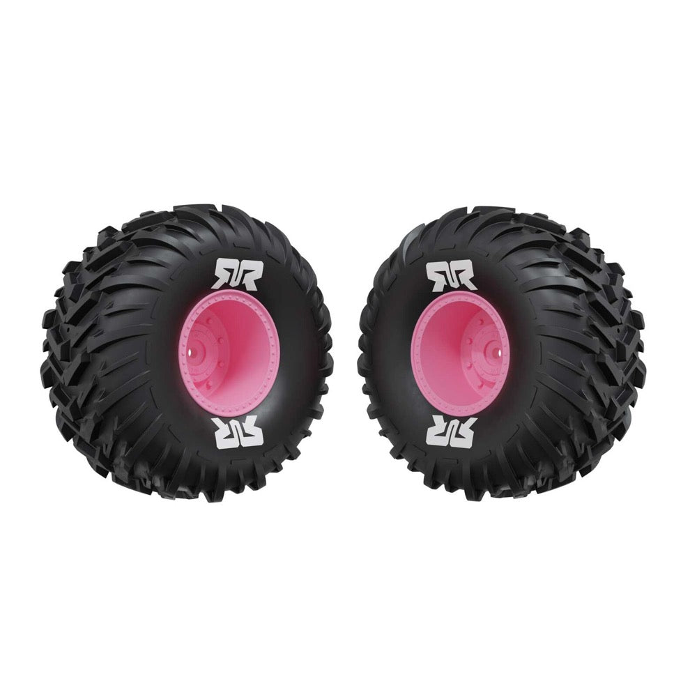 Arrma dBoots Cut Chevron MT Glued Tyre Set Pink