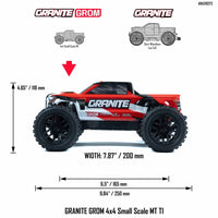 ARRMA Granite Grom 1/18 4x4 Monster Truck  RTR Red ARA2102T2
