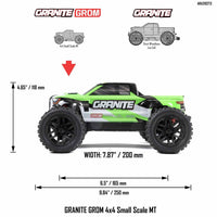 Arrma Granite Grom 1/18 4x4 Monster Truck (Green) ARA2102T3