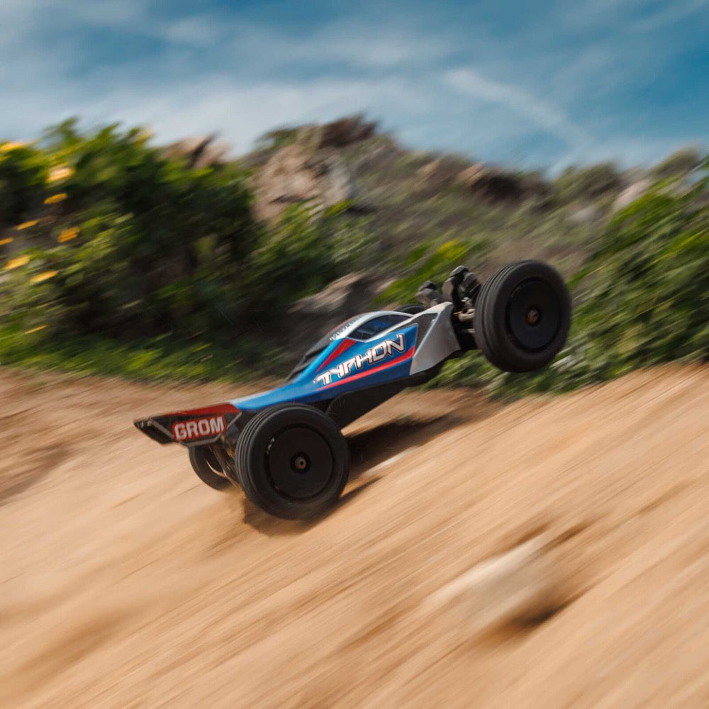 ARRMA Typhon Grom 1/18 4x4 RC Buggy Blue ARA2106T1
