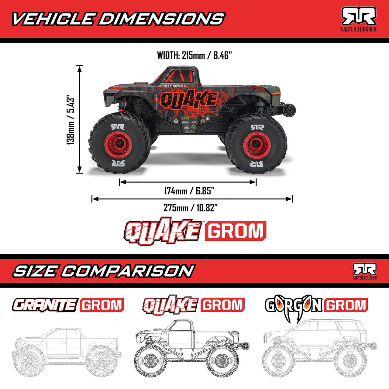 Arrma 1/16 Quake Grom 4X4 RC Monster Truck (Purple) ARA2137T3