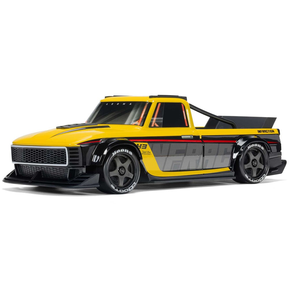 Arrma Infraction Grom 3S BLX 4X4 1/12 All-Road Truck (Yellow)