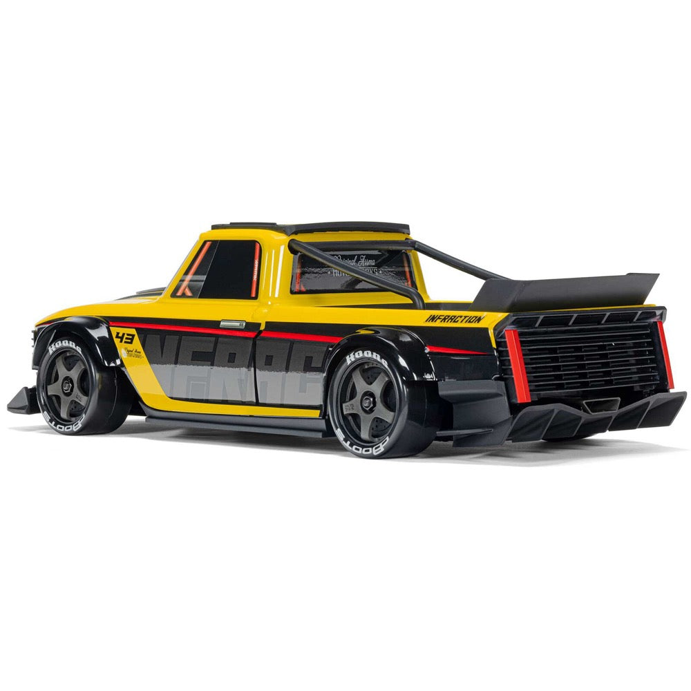 Arrma Infraction Grom 3S BLX 4X4 1/12 All-Road Truck (Yellow)