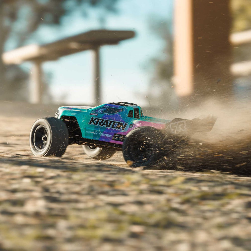 Arrma Mini Kraton 3S BLX 4X4 1/16 Speed Monster Truck (Teal/Pink) ARA2508ST2