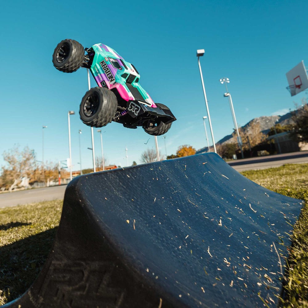 Arrma Mini Kraton 3S BLX 4X4 1/16 Speed Monster Truck (Teal/Pink) ARA2508ST2