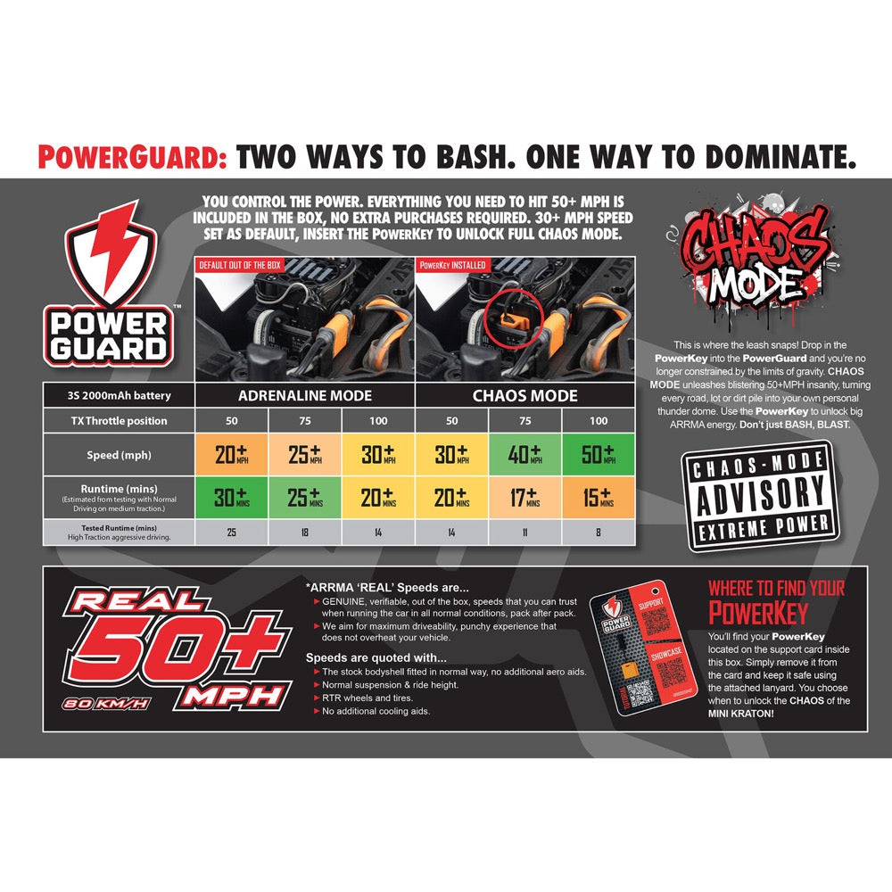 Arrma Mini Kraton 3S BLX 4X4 1/16 Speed Monster Truck (Red/Black) ARA2508T1