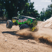 Arrma 1/10 Gorgon 2wd RC Monster Truck Yellow ARA3230ST1