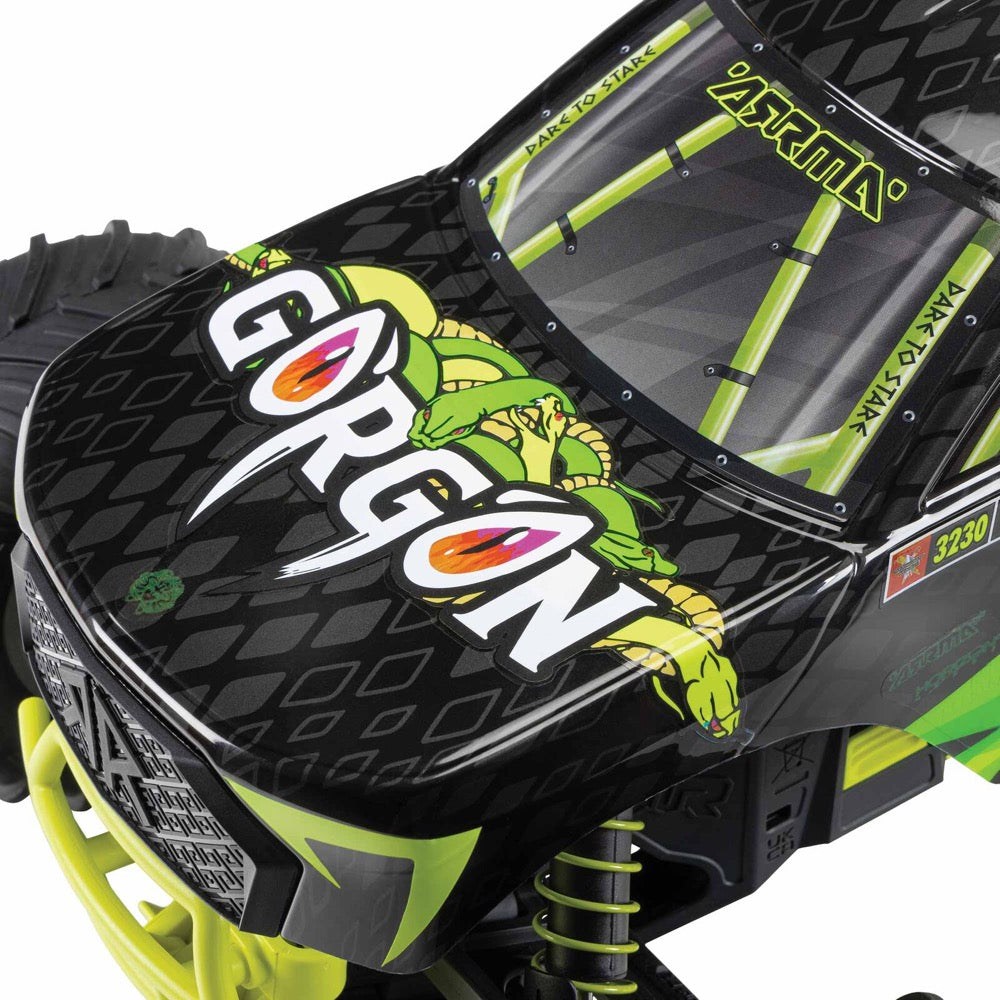 Arrma 1/10 Gorgon 2wd RC Monster Truck Yellow ARA3230ST1