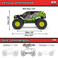 Arrma Gorgon MEGA 550 2wd RC Monster Truck Blue ARA3230ST5