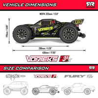 Arrma Vorteks 1/10 2wd 223S BLX Stadium Truck RTR Pink ARA3505T3