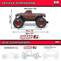 Arrma Quake 223S BLX DSC 1/10 2WD Monster Truck RTR Green ARA3537T2
