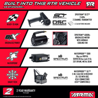 Arrma Quake 223S BLX DSC 1/10 2WD Monster Truck RTR Green ARA3537T2
