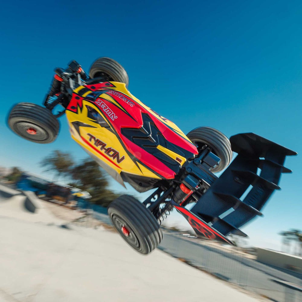 Arrma Typhon MEGA 665 4X4 1/8 Brushed RC Buggy (Yellow) ARA4206V4T2