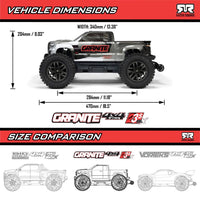 Arrma Granite V4 1/10 4X4 223S BLX RC Monster Truck (Blue) ARA4302V4T1