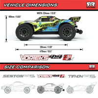 Arrma ARA4305V4T3 Vorteks V4 4X4 223S BLX Stadium Truck RTR Purple