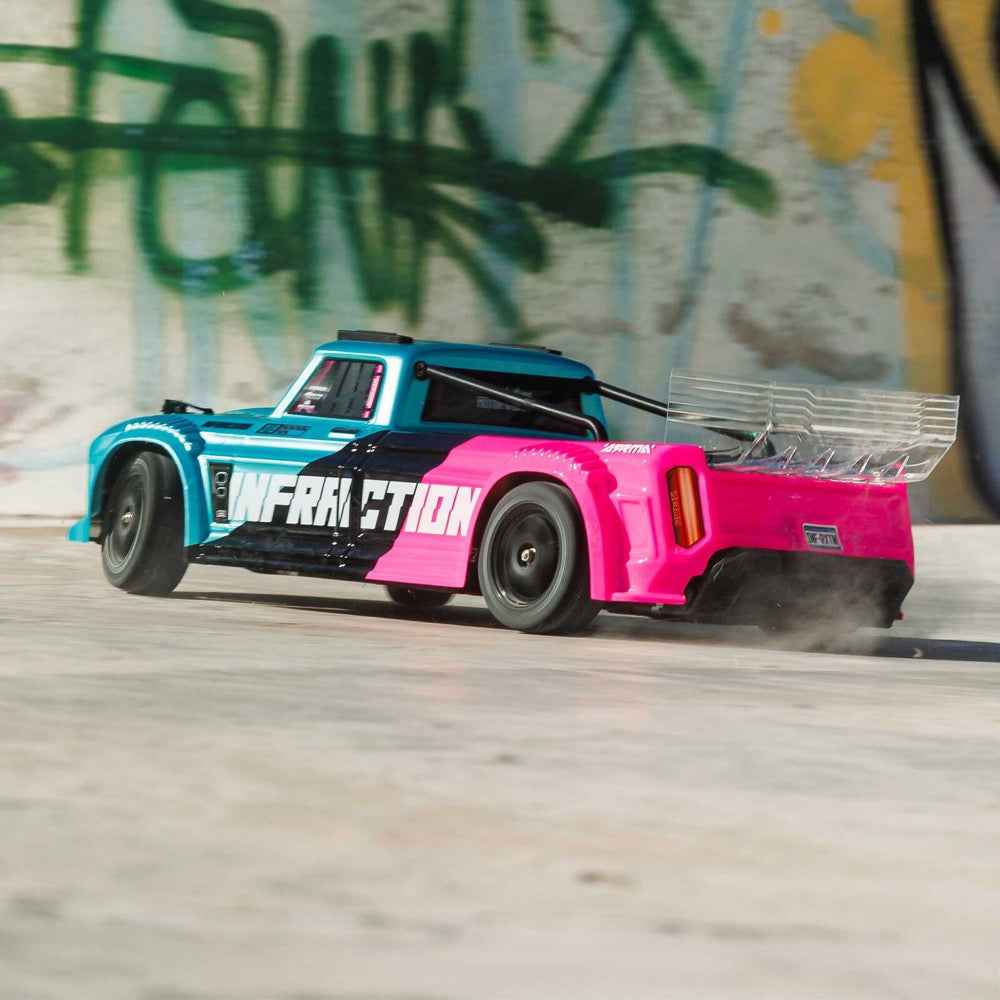 Arrma 1/8 Infraction 223S BLX DSC 4x4 RC Car (Teal/Pink) ARA4315V4T3