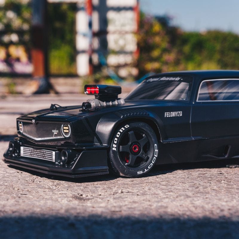 Arrma 1/7 Felony 6S BLX Street Bash All-Road Muscle RC Car Black ARA7617V2T1